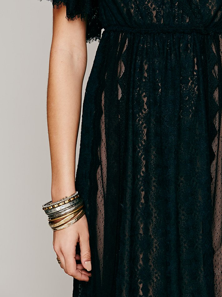 People Witchy Woman Maxi Dress in Black 