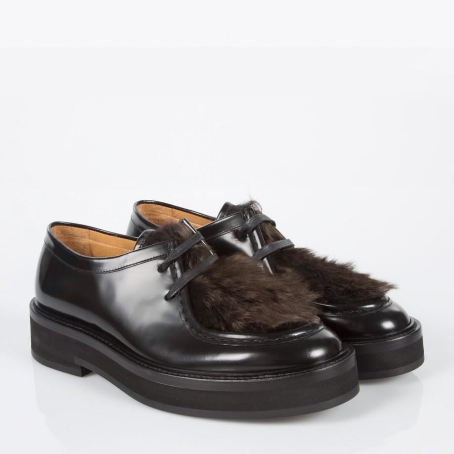 Paul Smith Men's Black Calf Leather And 