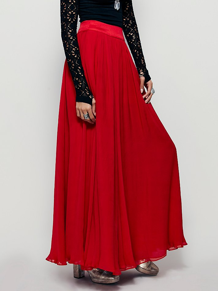 red maxi skirt 20