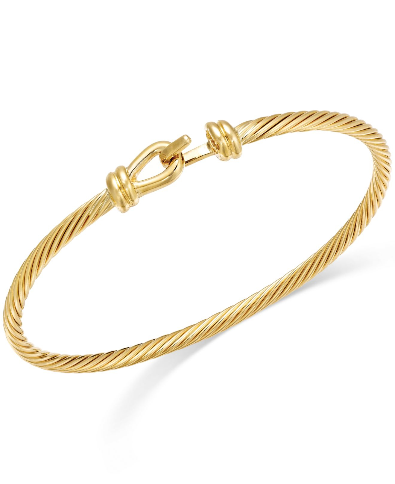 14K Gold Twist Bracelet Bangle