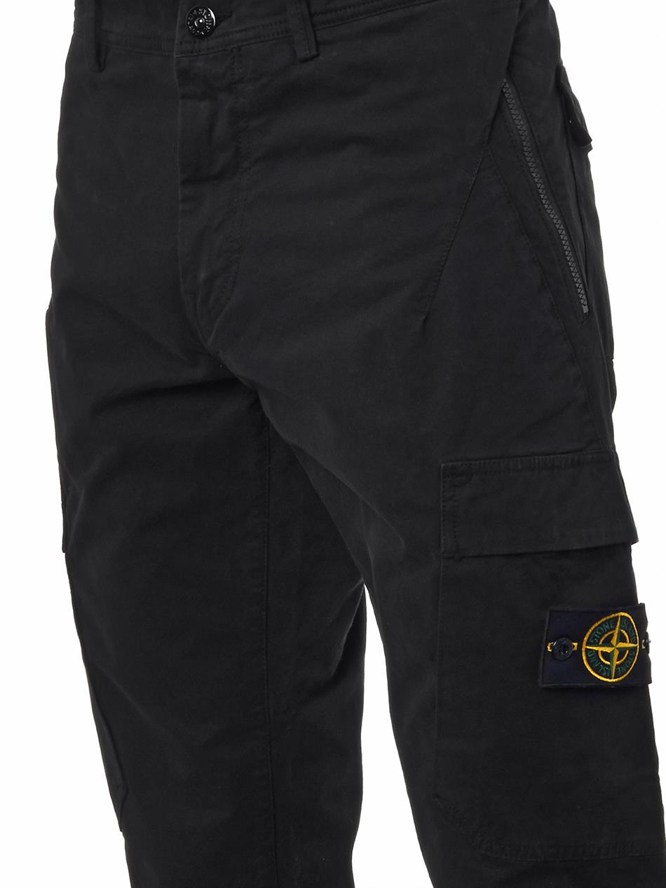 Stone Island Stretch-Cotton Cargo Trousers in Black for Men - Lyst