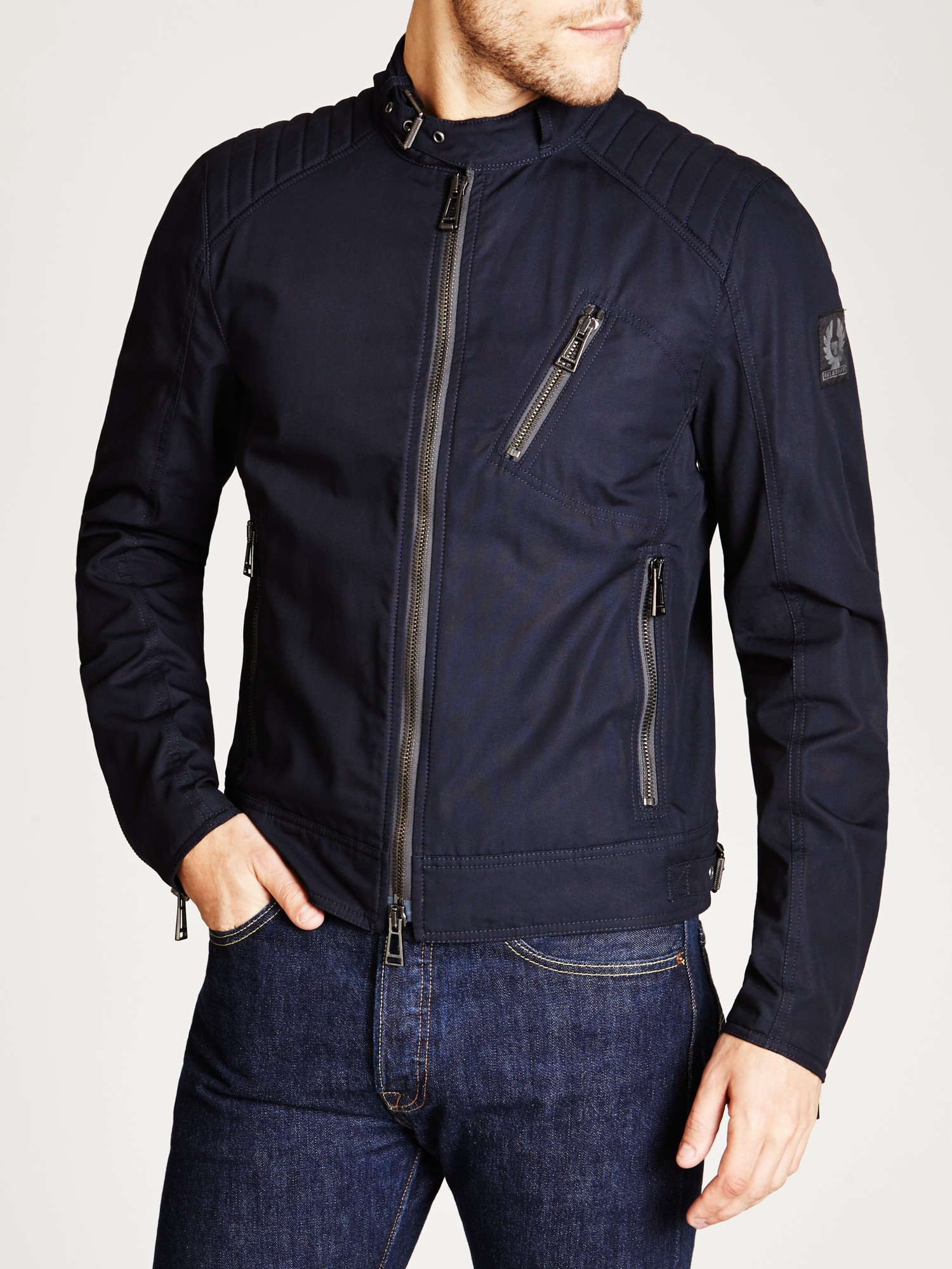 Belstaff Kirkham Cotton Canvas Jacket in Blue for Men Lyst