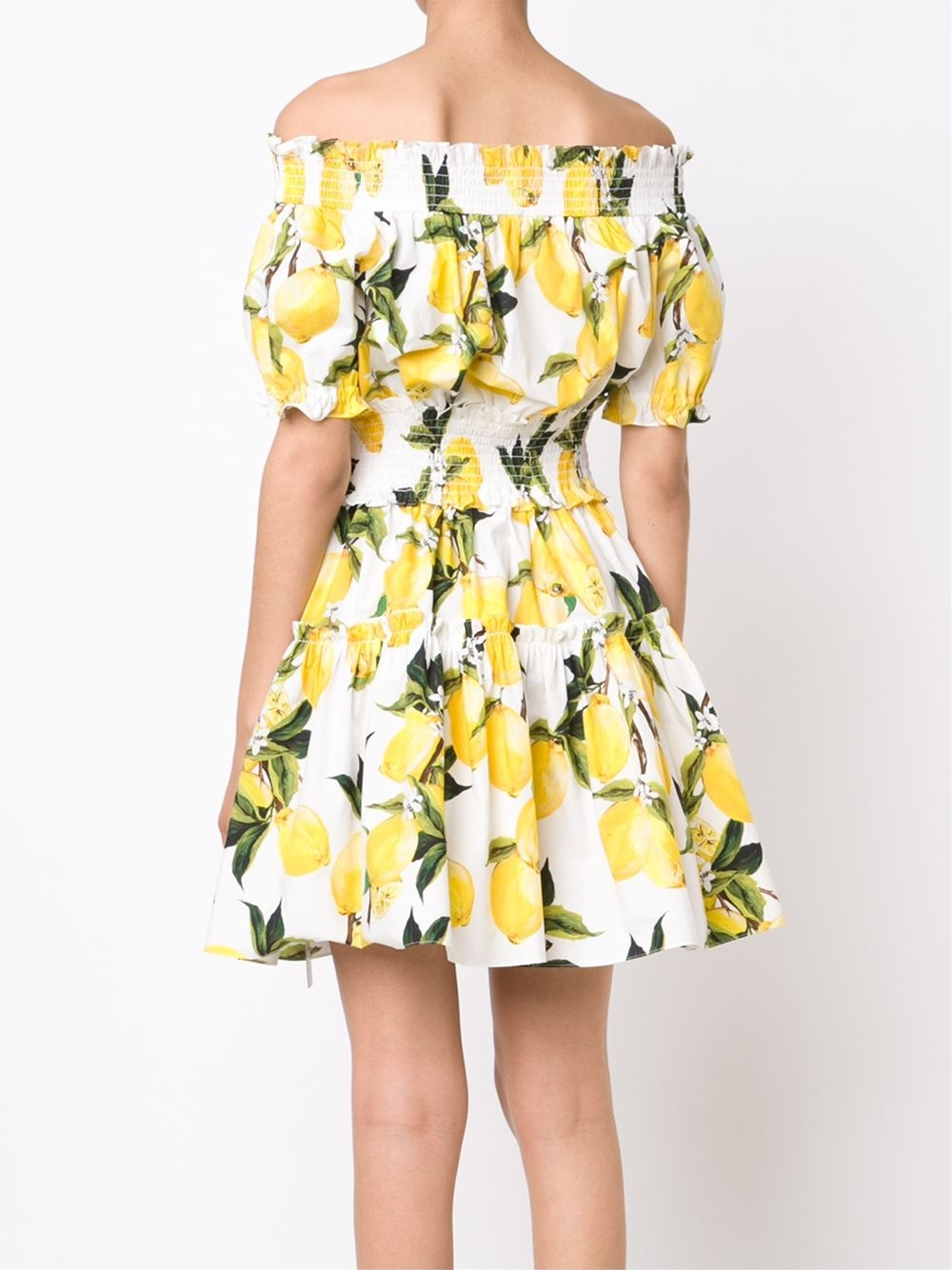 Dolce & Gabbana Lemon Print Dress in Yellow - Lyst