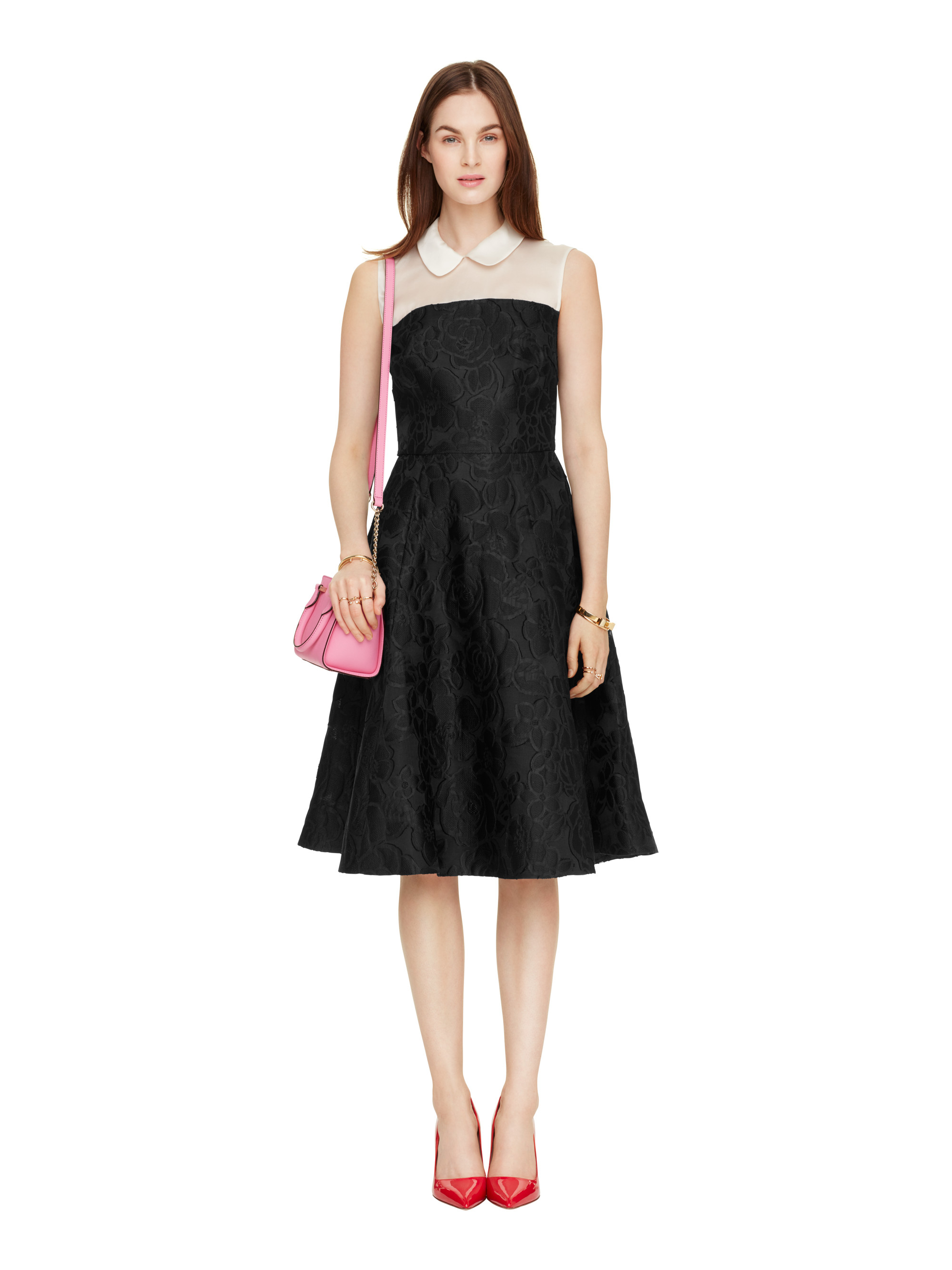 collared fit and flare dress