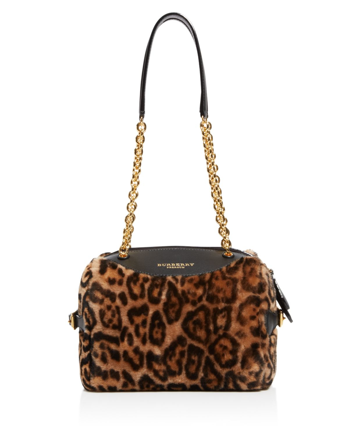 Burberry prorsum Mini Bee Animal Print Shearling Shoulder Bag in Animal