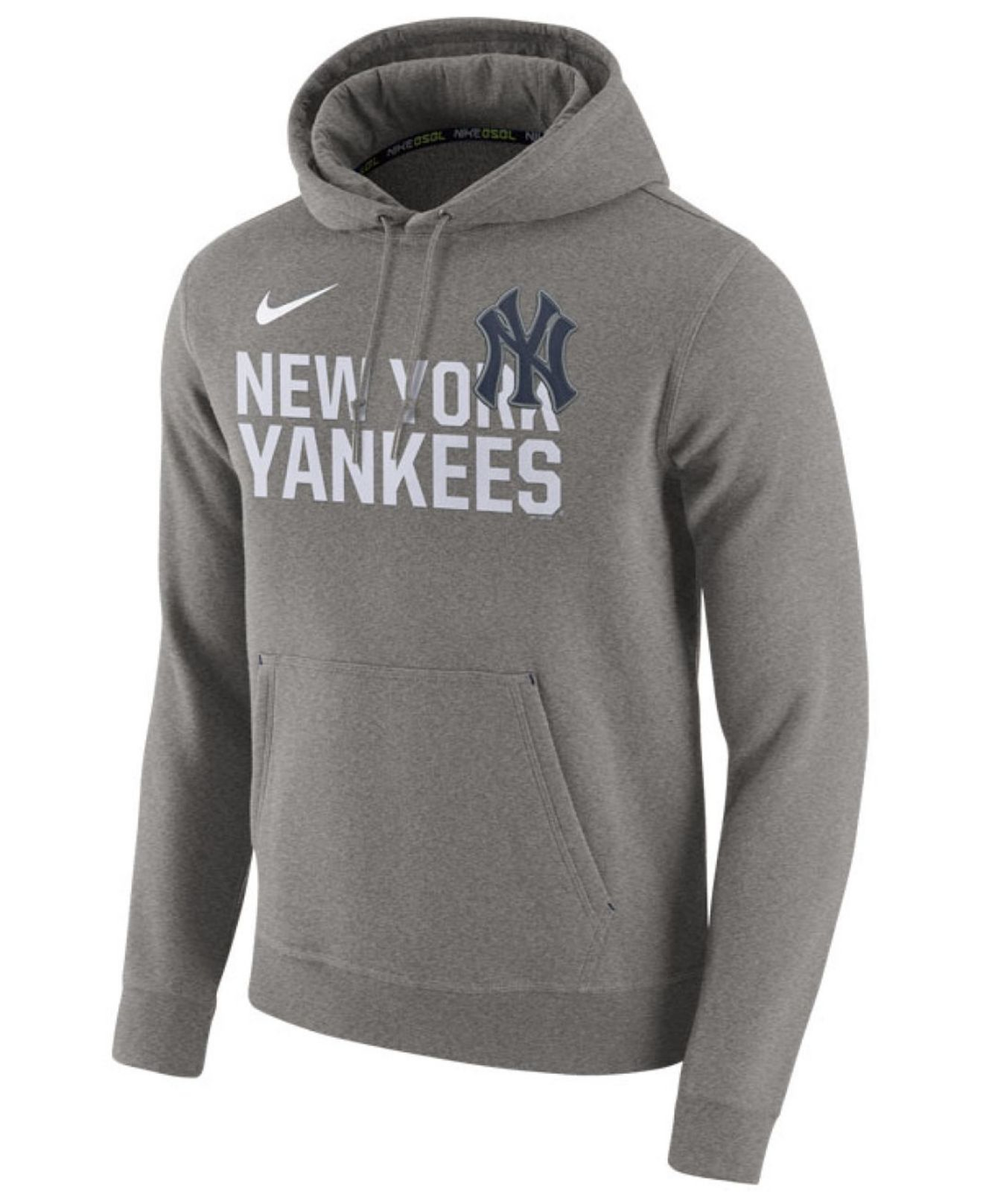 Nike Men's New York Yankees Pullover Fleece Hoodie in Gray for Men | Lyst