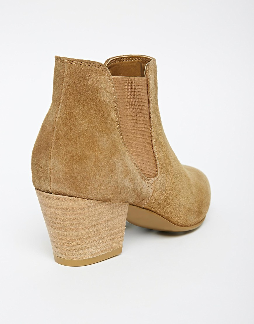ASOS Asos Railton Pointed Suede Western Ankle Boots in Sand (Natural) - Lyst