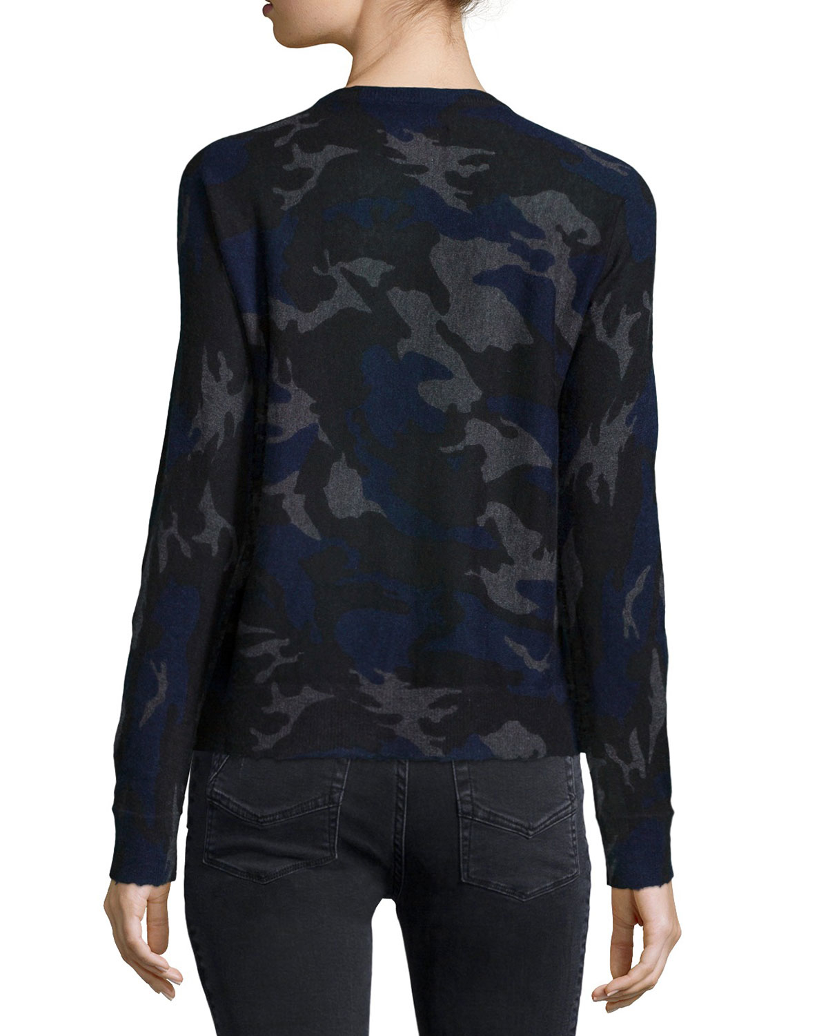 Zadig & Voltaire Cashmere Camouflage-print Pullover Sweater in Blue - Lyst