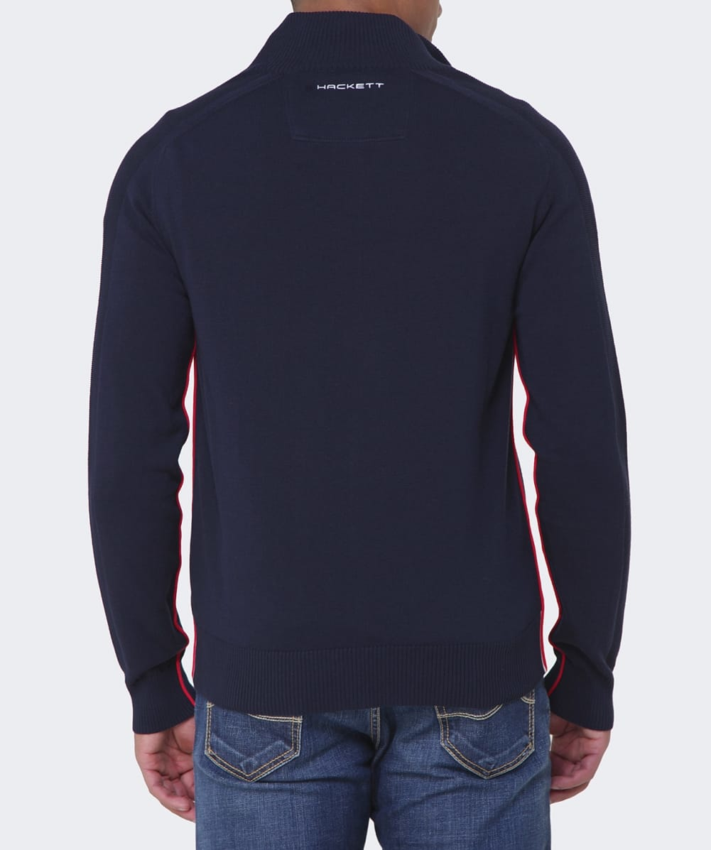 Hackett Cotton Aston Martin Racing Jersey Jacket In Navy