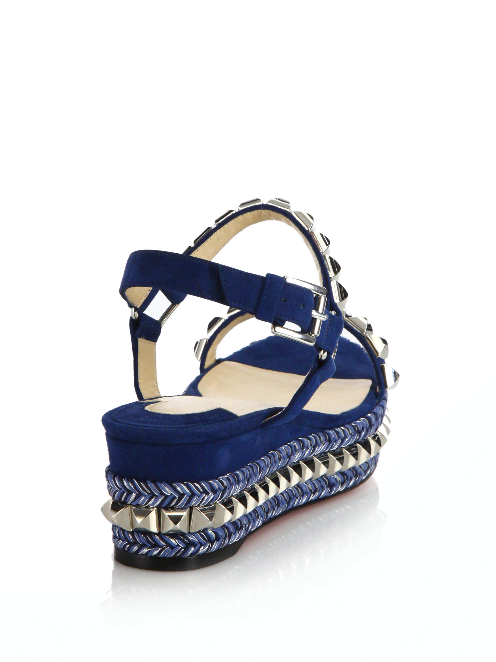 louboutin blue sandals
