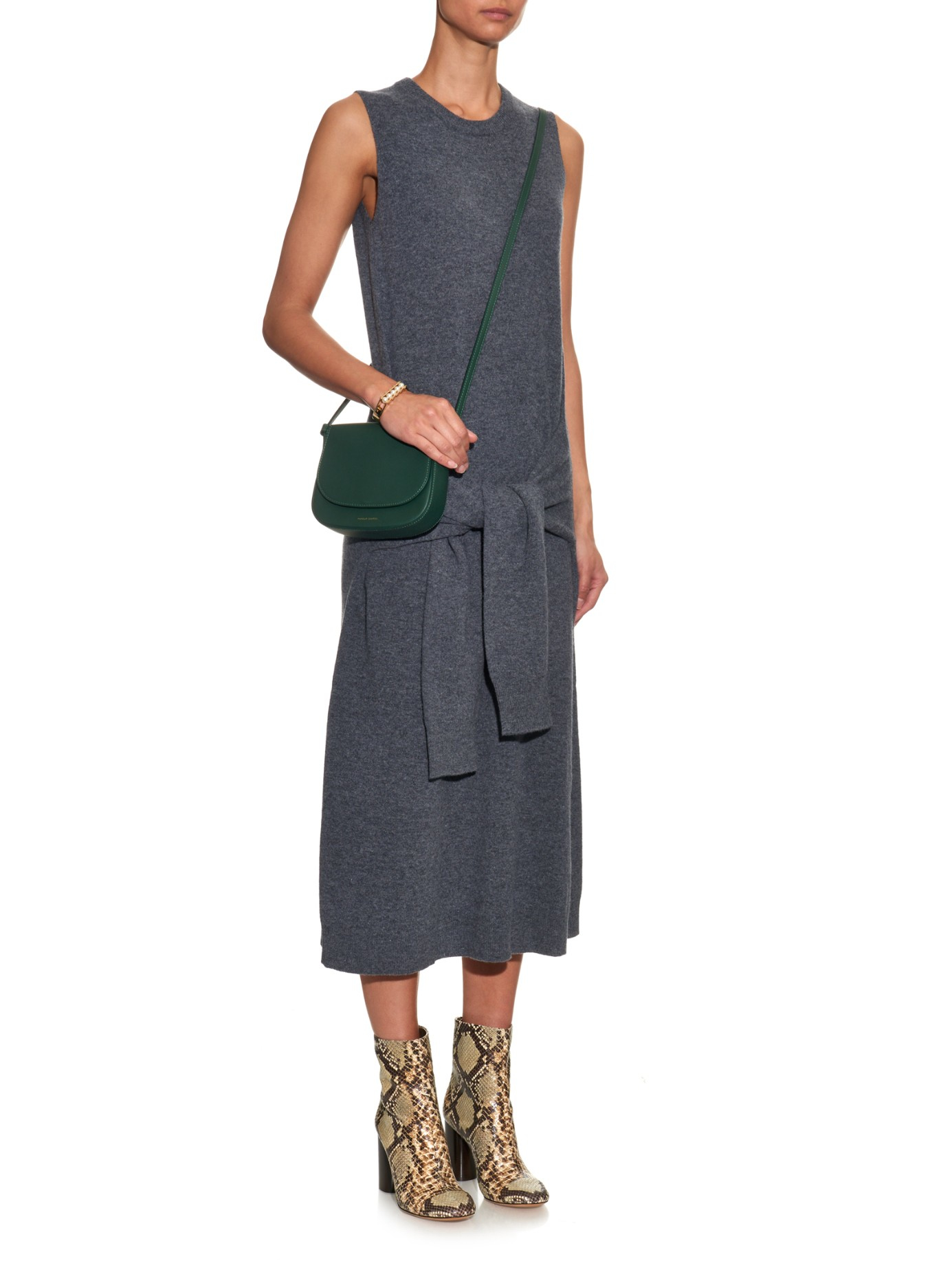 Mansur Gavriel Mini Calf Leather Cross Body Bag in Green Lyst