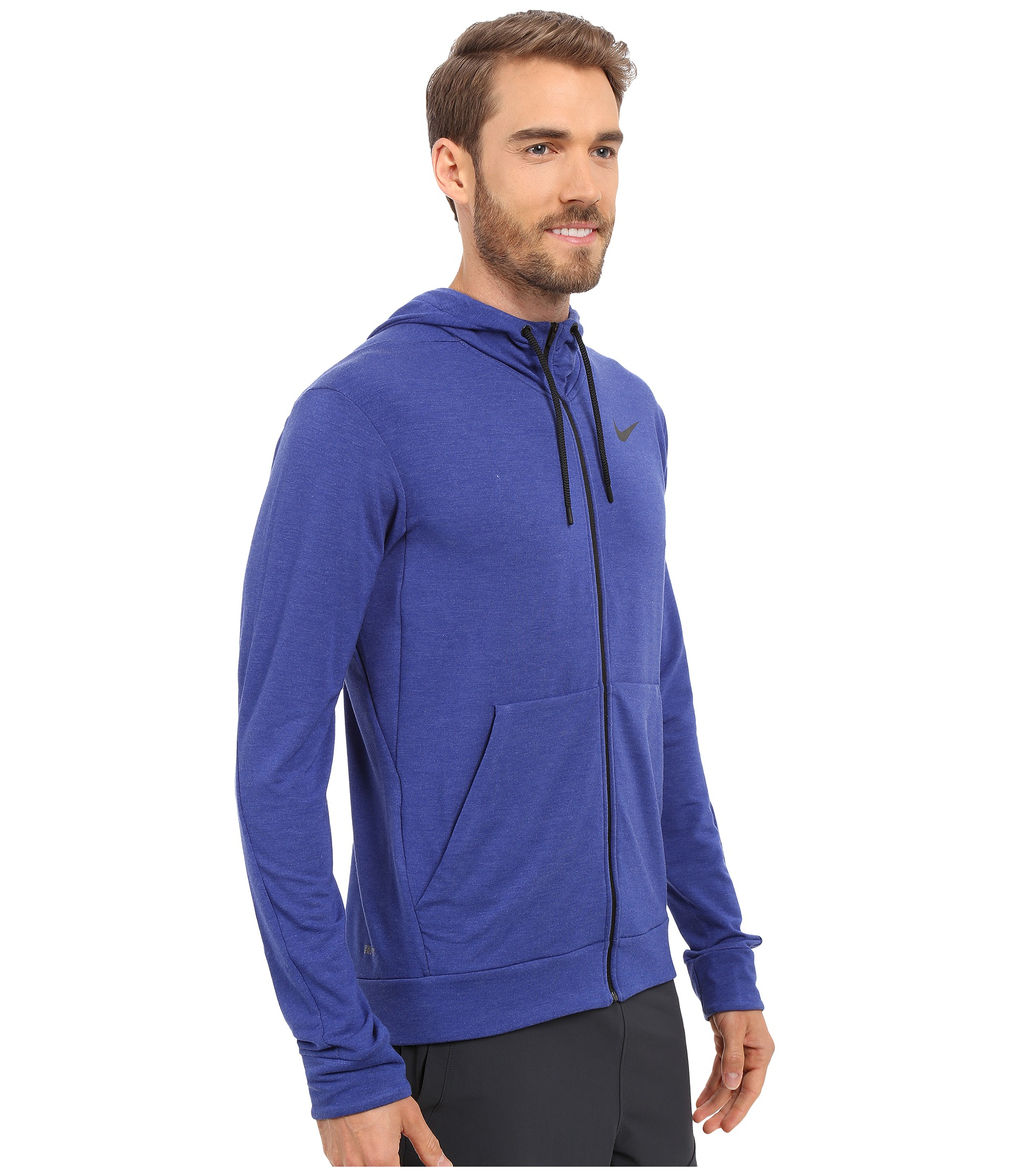 Nike Drifit™ Fleece Fullzip Training Hoodie in Blue for
