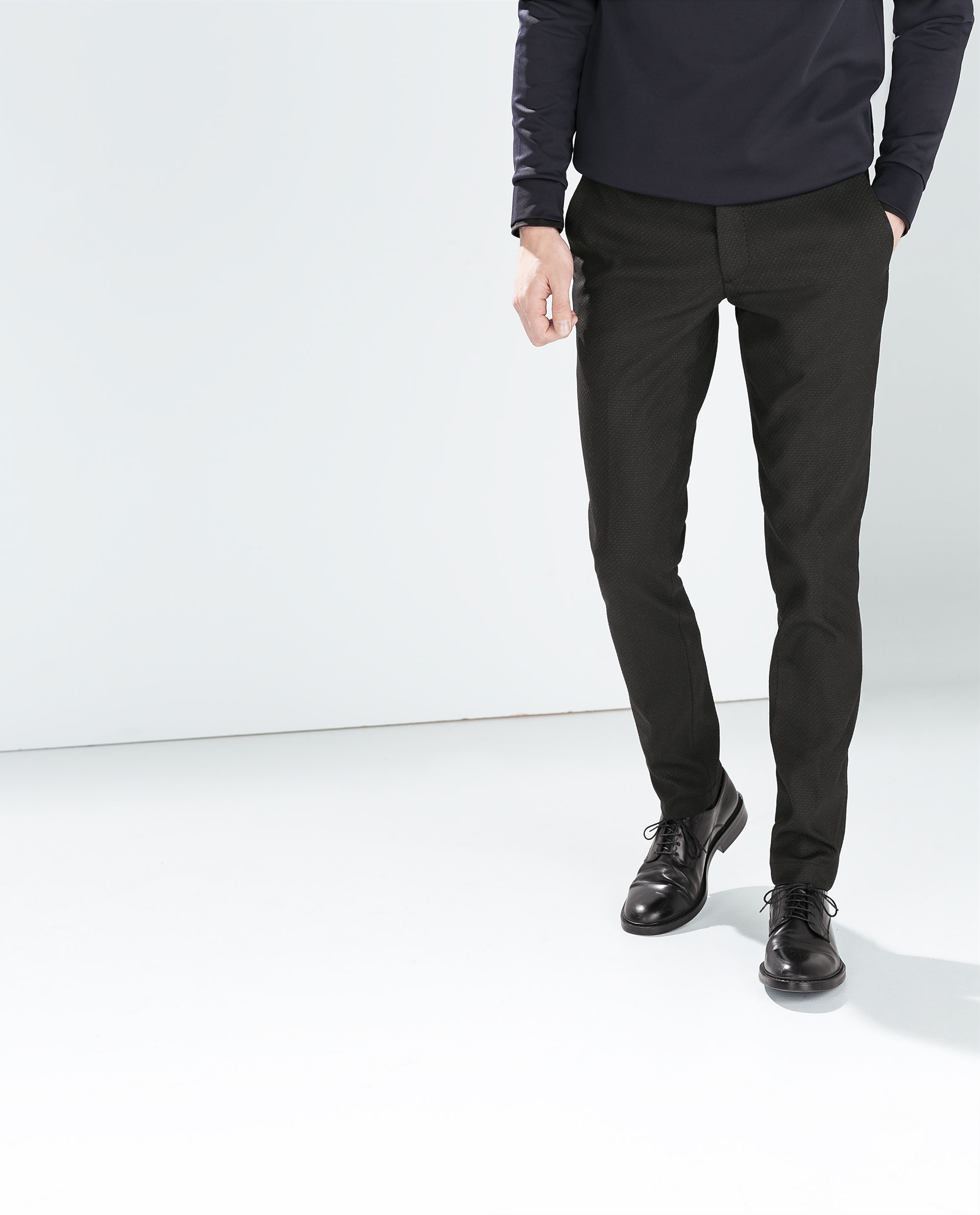 Zara Quilted Trousers in Black for Men Lyst