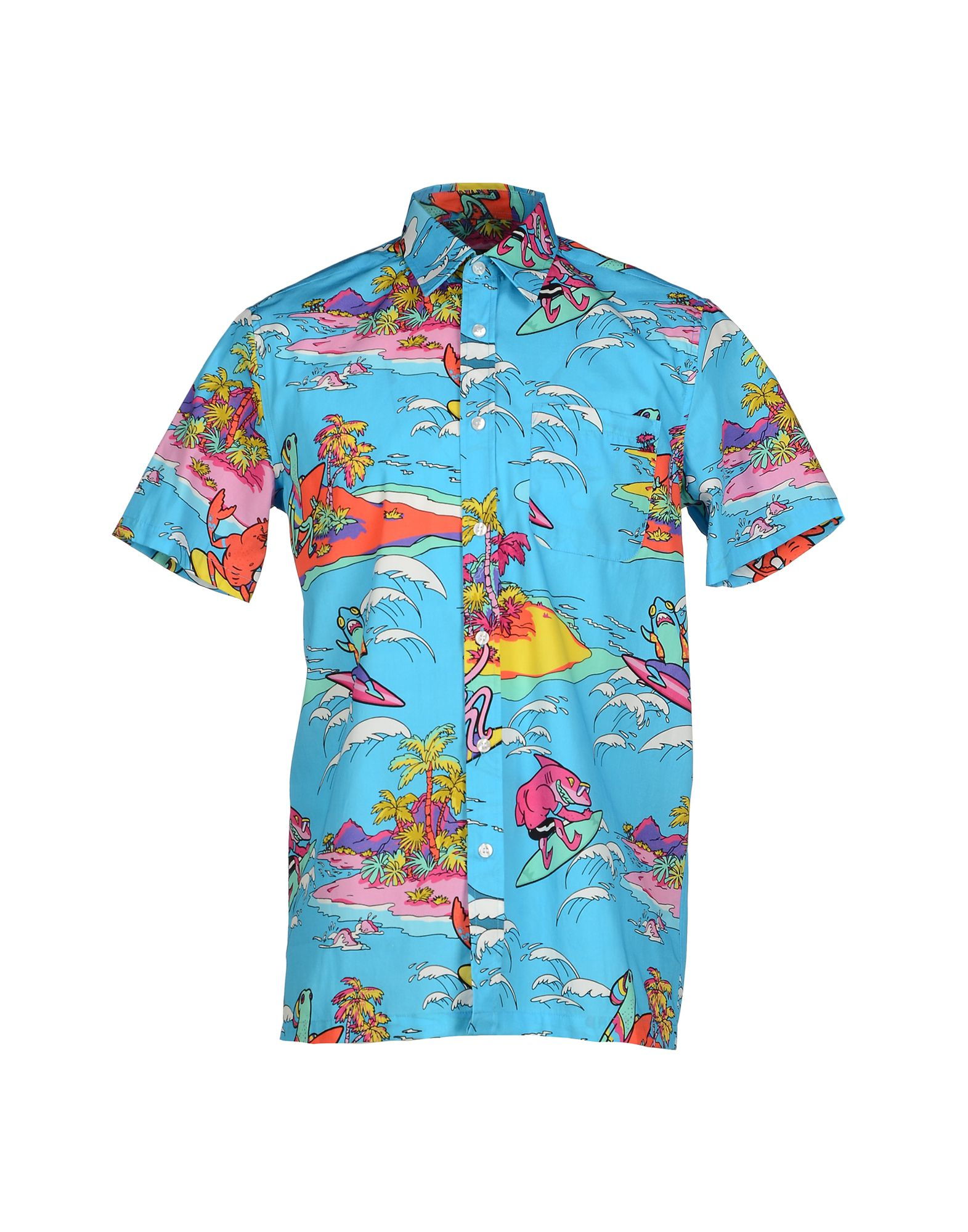 Lyst - Love Moschino Alien Surfer Print Short Sleeve Button-Up Shirt in ...