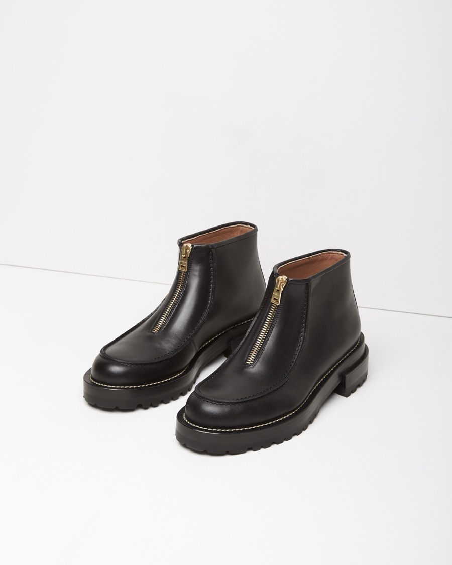 Black Zip Front Ankle Boots | vlr.eng.br