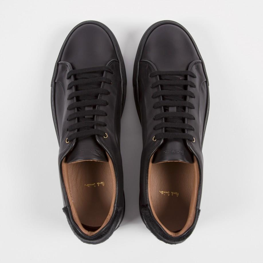 paul smith black leather trainers