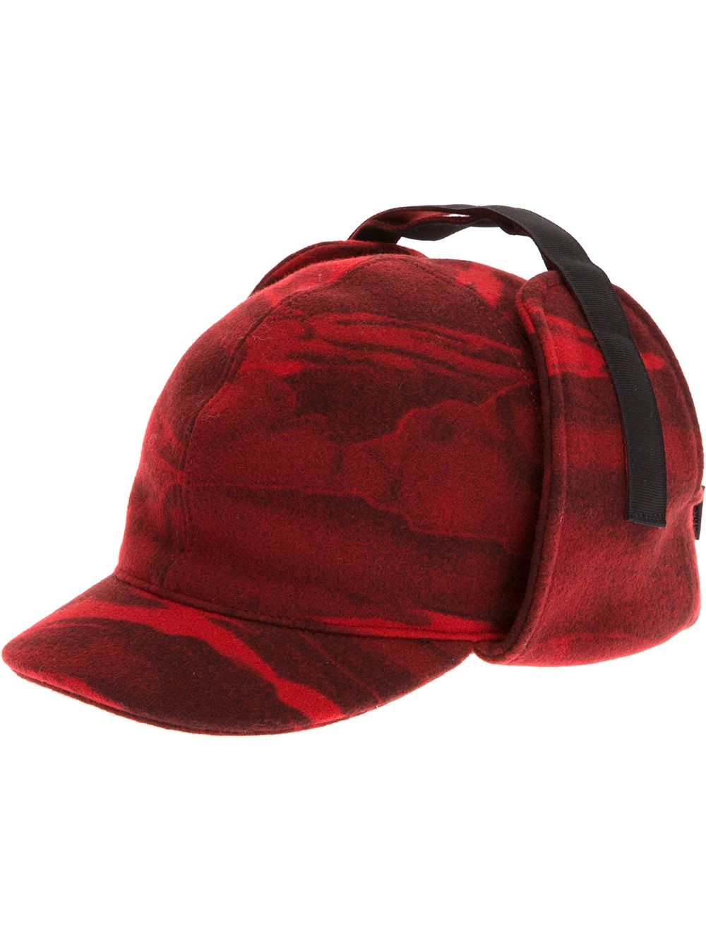 red hat with ear flaps