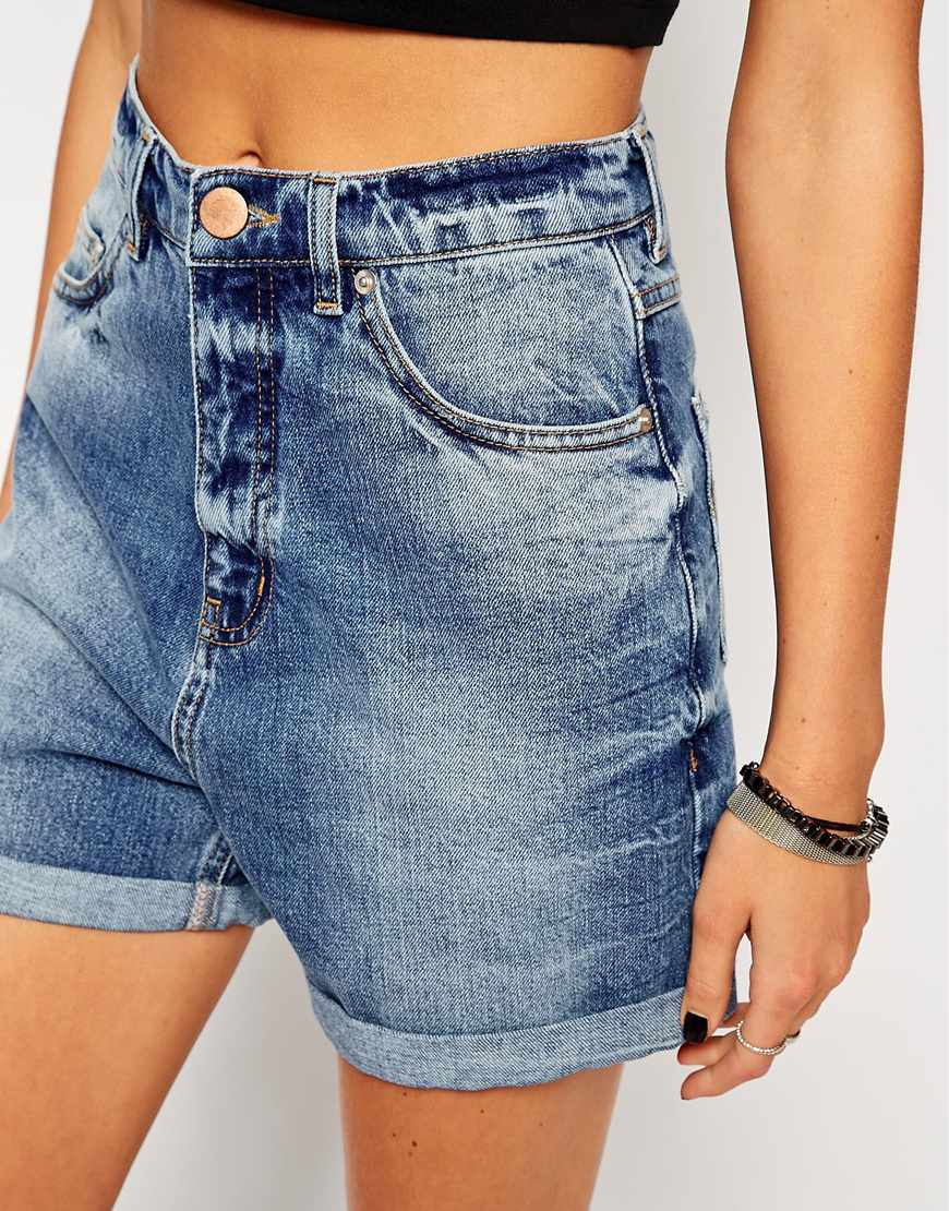 mid thigh high waisted shorts