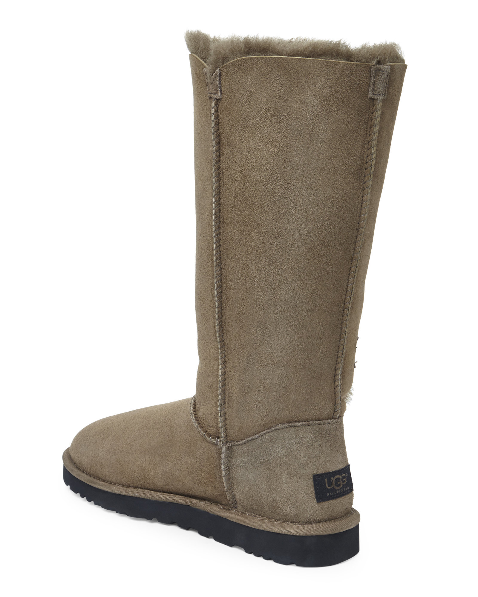 UGG Fur Bailey Tall Sheepskin Boots in Chestnut (Black) - Lyst