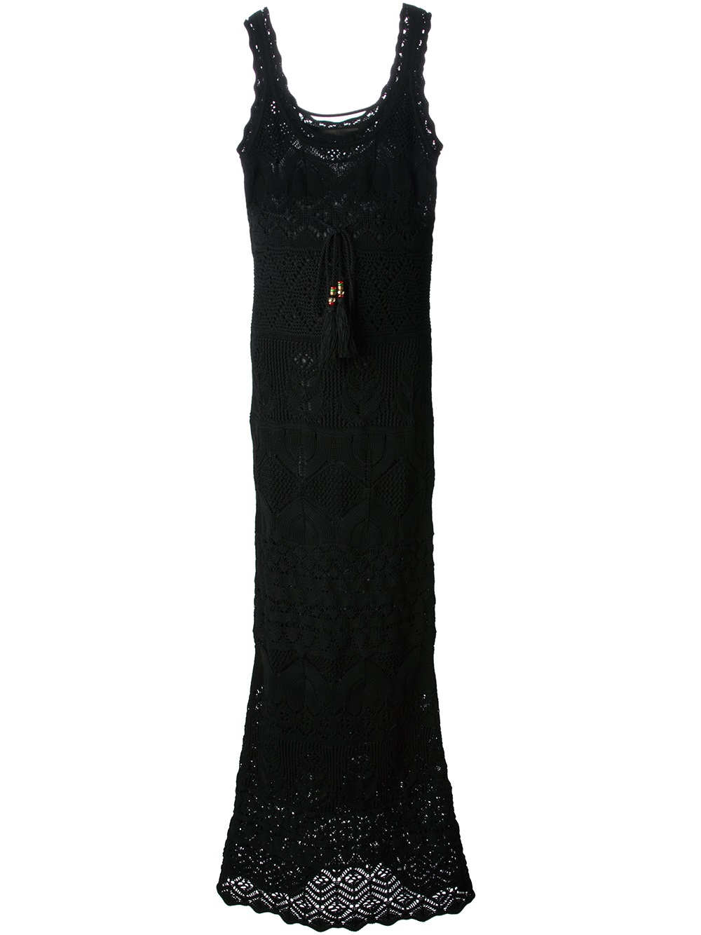 Lyst Emilio Pucci Crochet Knit Dress in Black