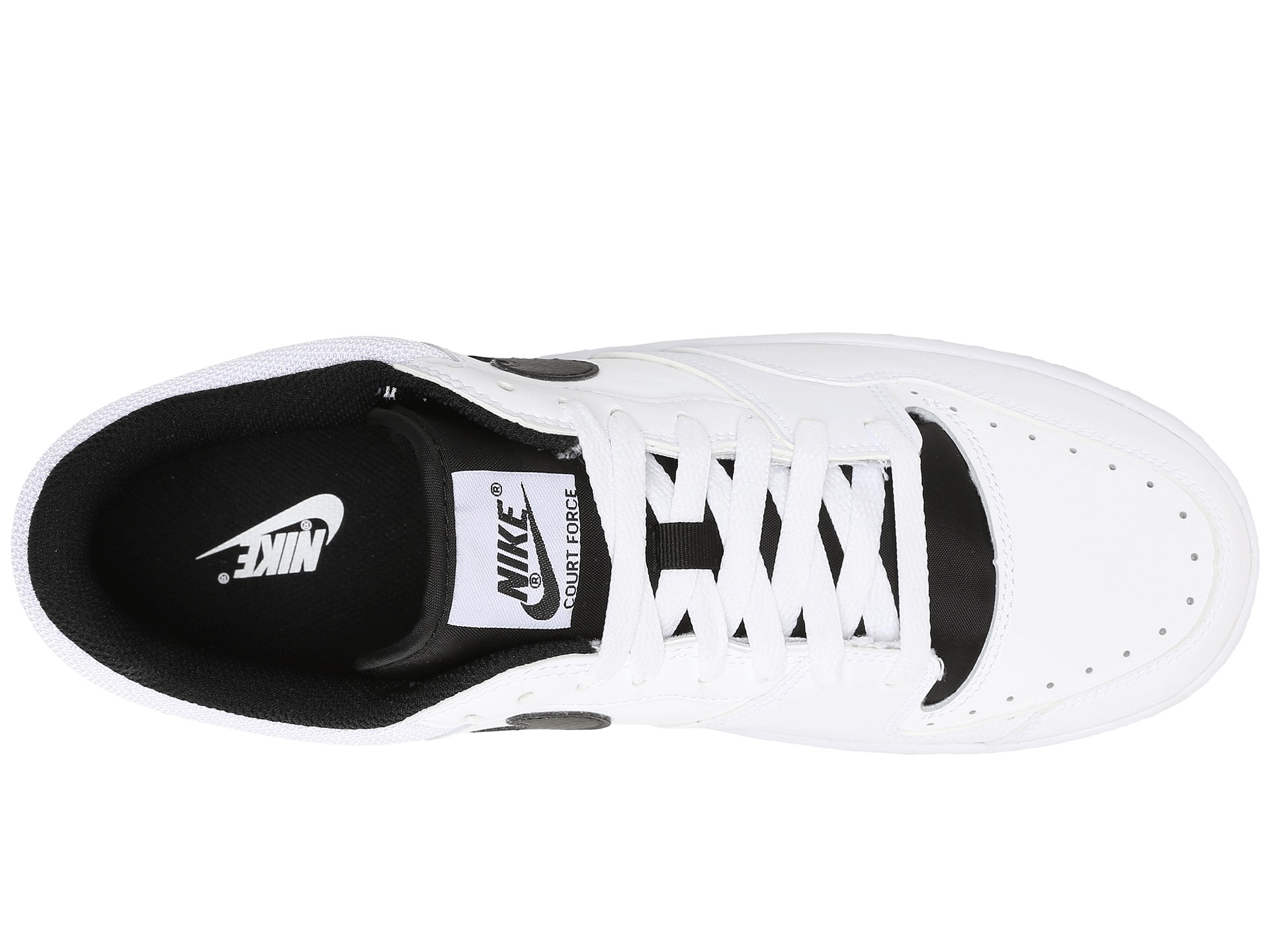 Nike Court Force Low In White Black White Lyst