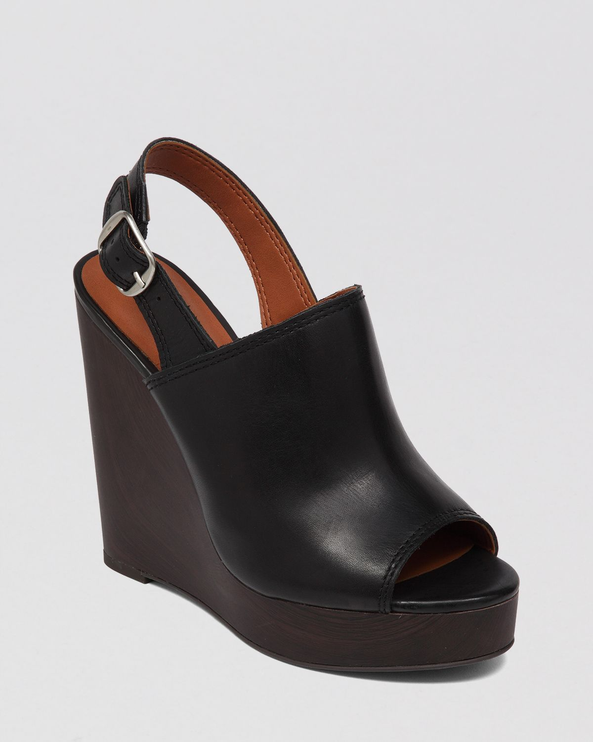 Lyst - Lucky Brand Open Toe Platform Wedge Sandals Ronand in Black