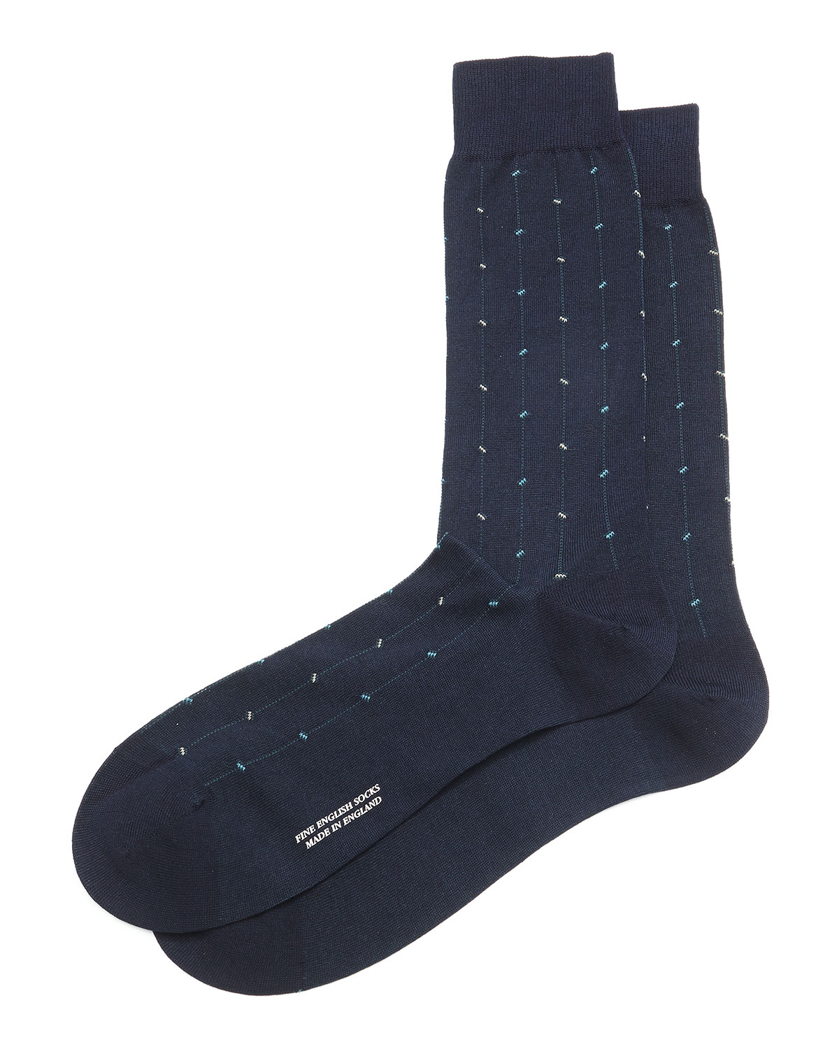 Lyst - Pantherella Mid-calf Diamond-dot Dress Socks in Blue for Men