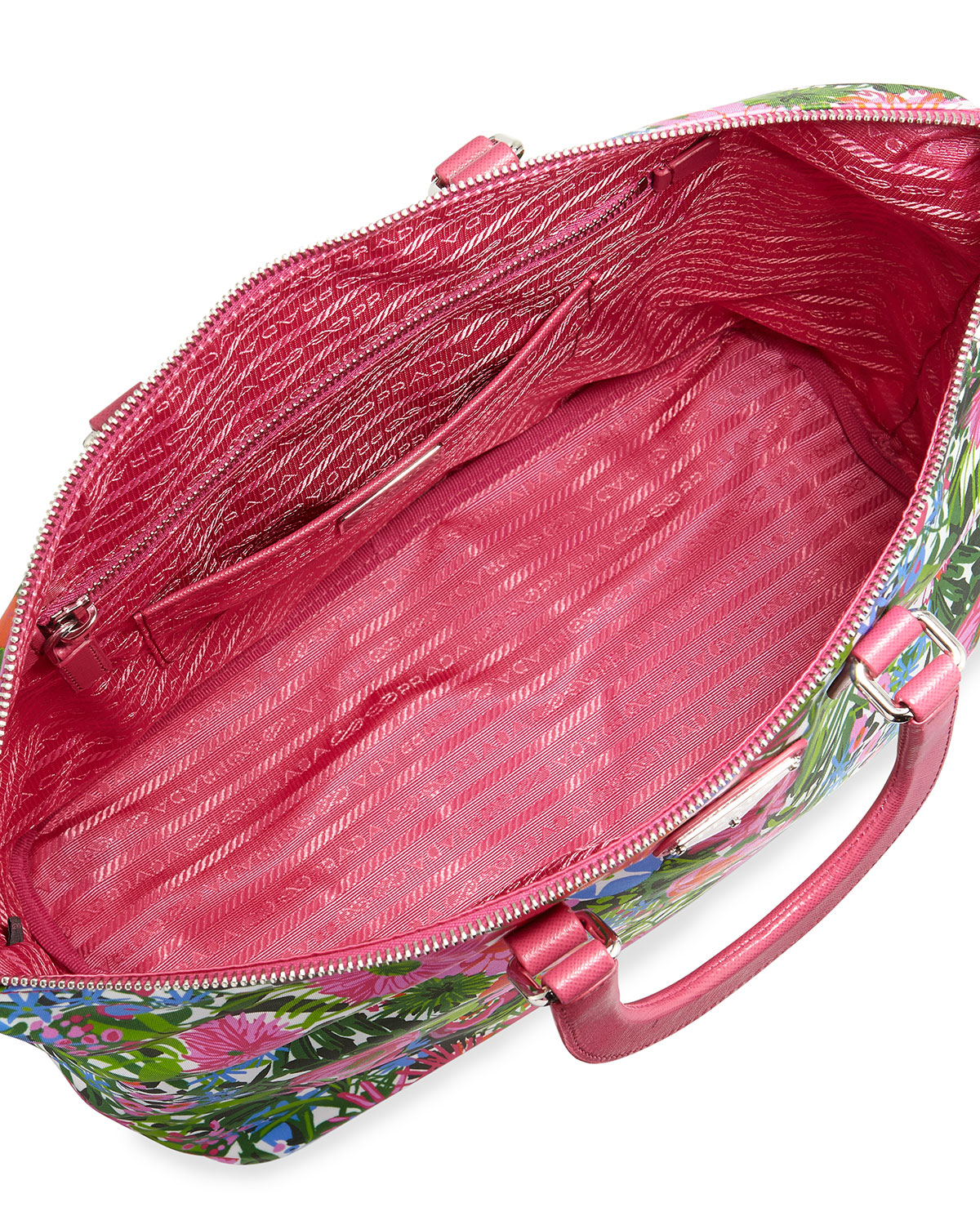 Prada Floral-Print Nylon Tote Bag in Pink (PINK FLORAL) | Lyst  