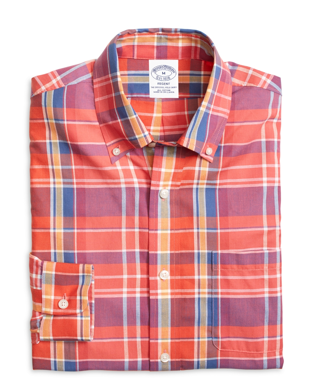Brooks brothers Madison Fit Madras Sport Shirt in Pink for Men | Lyst
