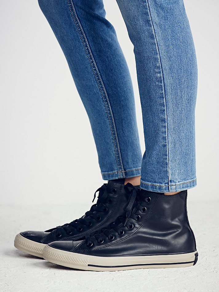 Free people Converse Womens Rubber High Top Chucks in Black | Lyst