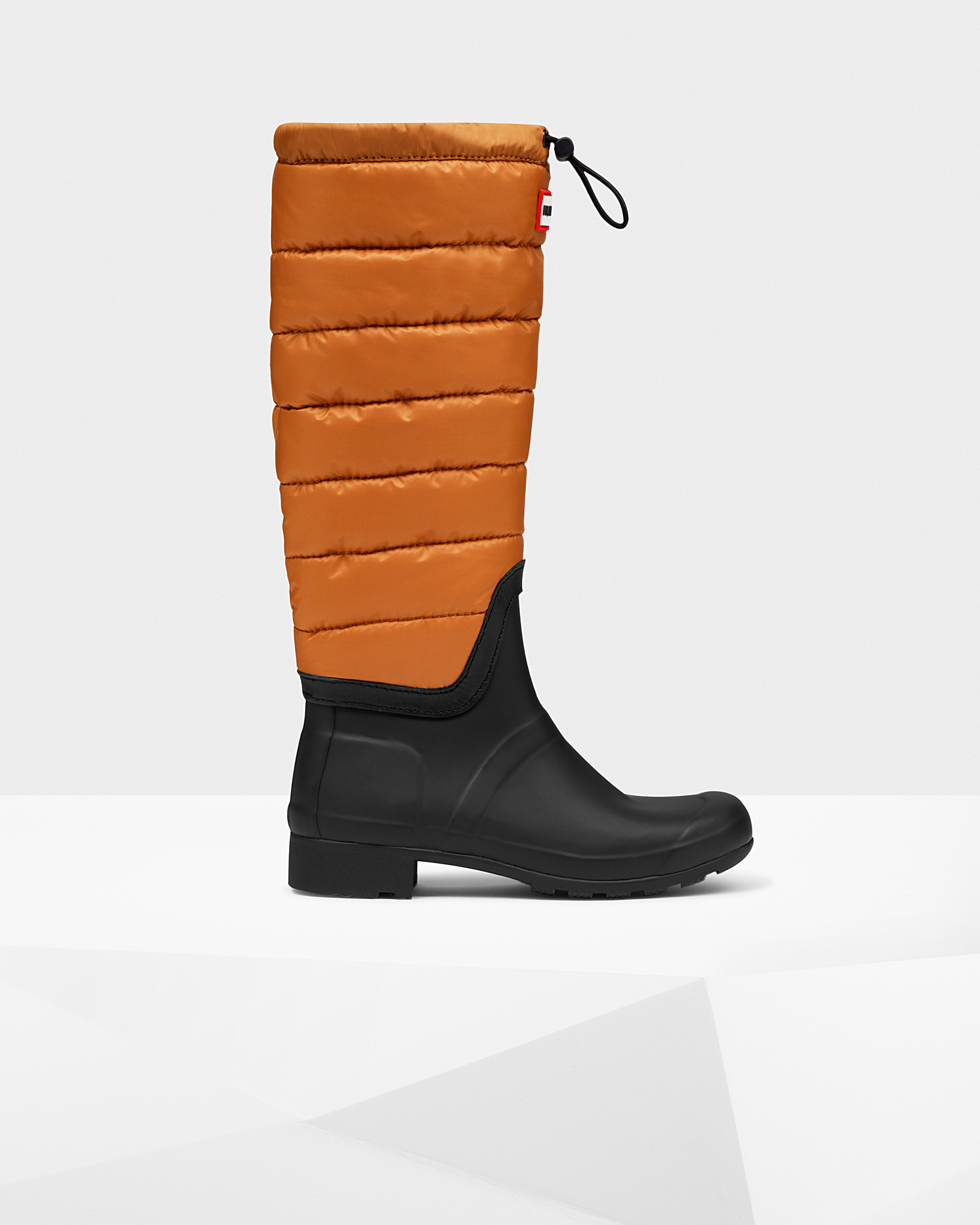 HUNTER Synthetic Women's Original Tall Quilted Leg Rain Boots in Orange ...