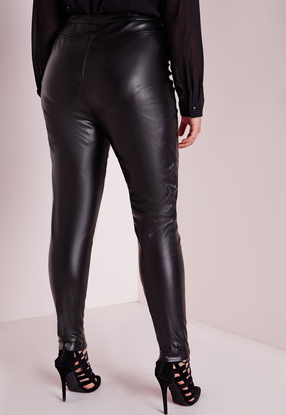 Missguided Plus Size Faux Leather Trousers Black - Lyst