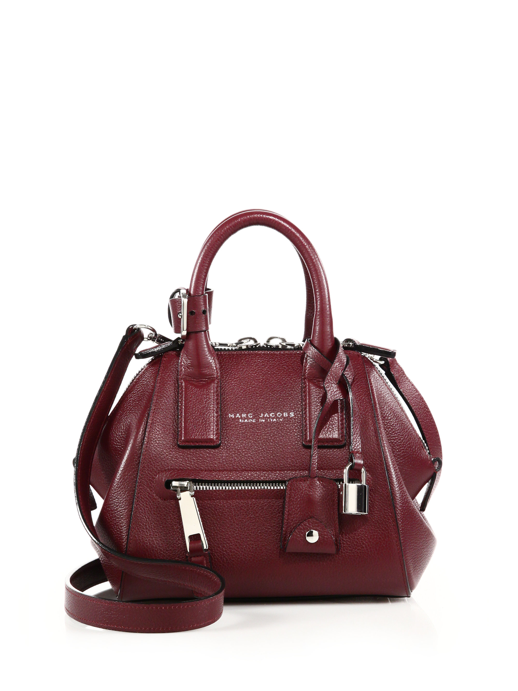 Marc Jacobs Incognito Mini Textured Leather Top-handle Bag in Purple - Lyst