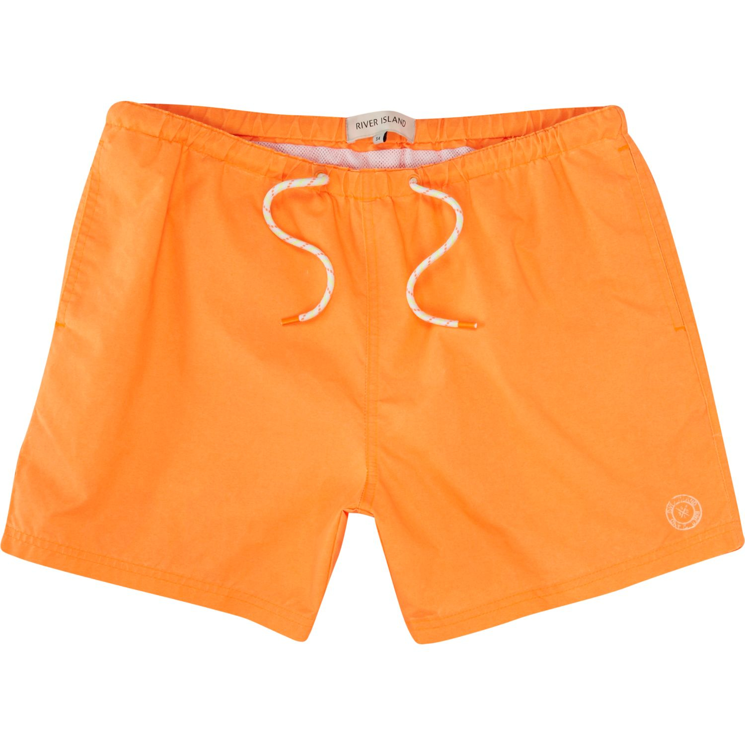 River island Neon Orange Short Swim Trunks in Orange for Men Lyst