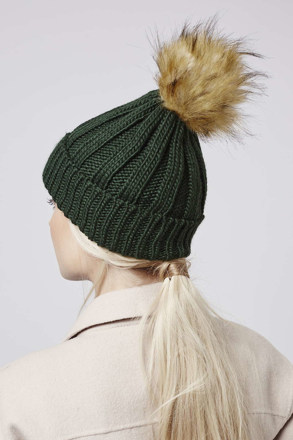 fur bobble hat topshop