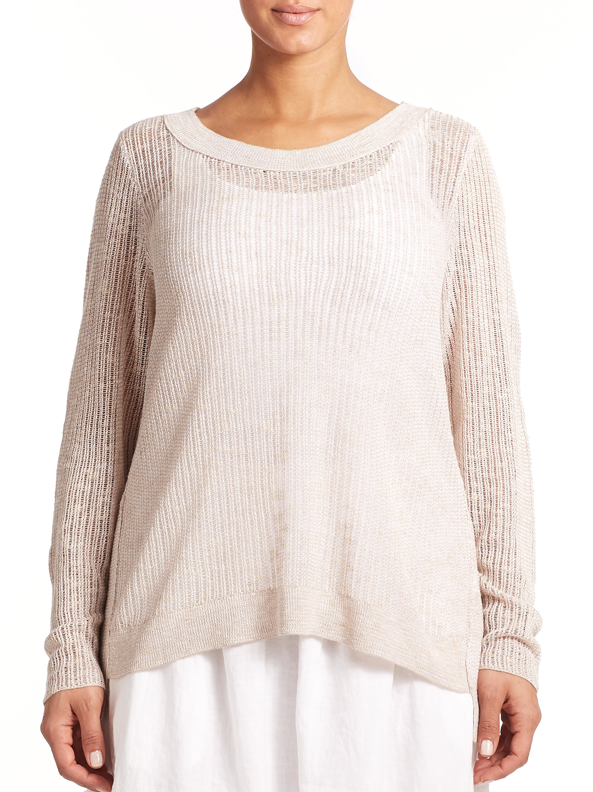 Eileen Fisher Linen \u0026 Cotton Open-knit 
