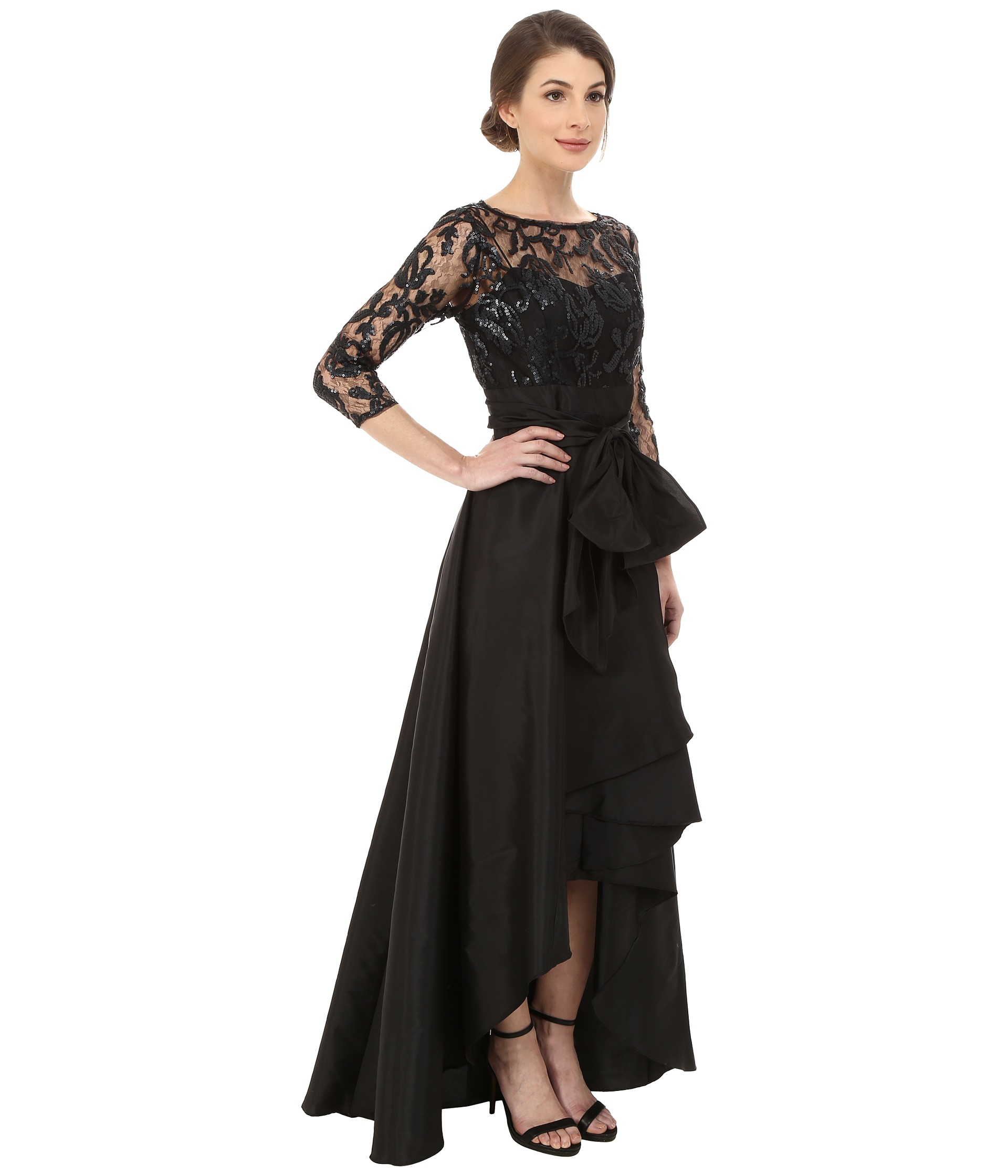 adrianna papell high low gown