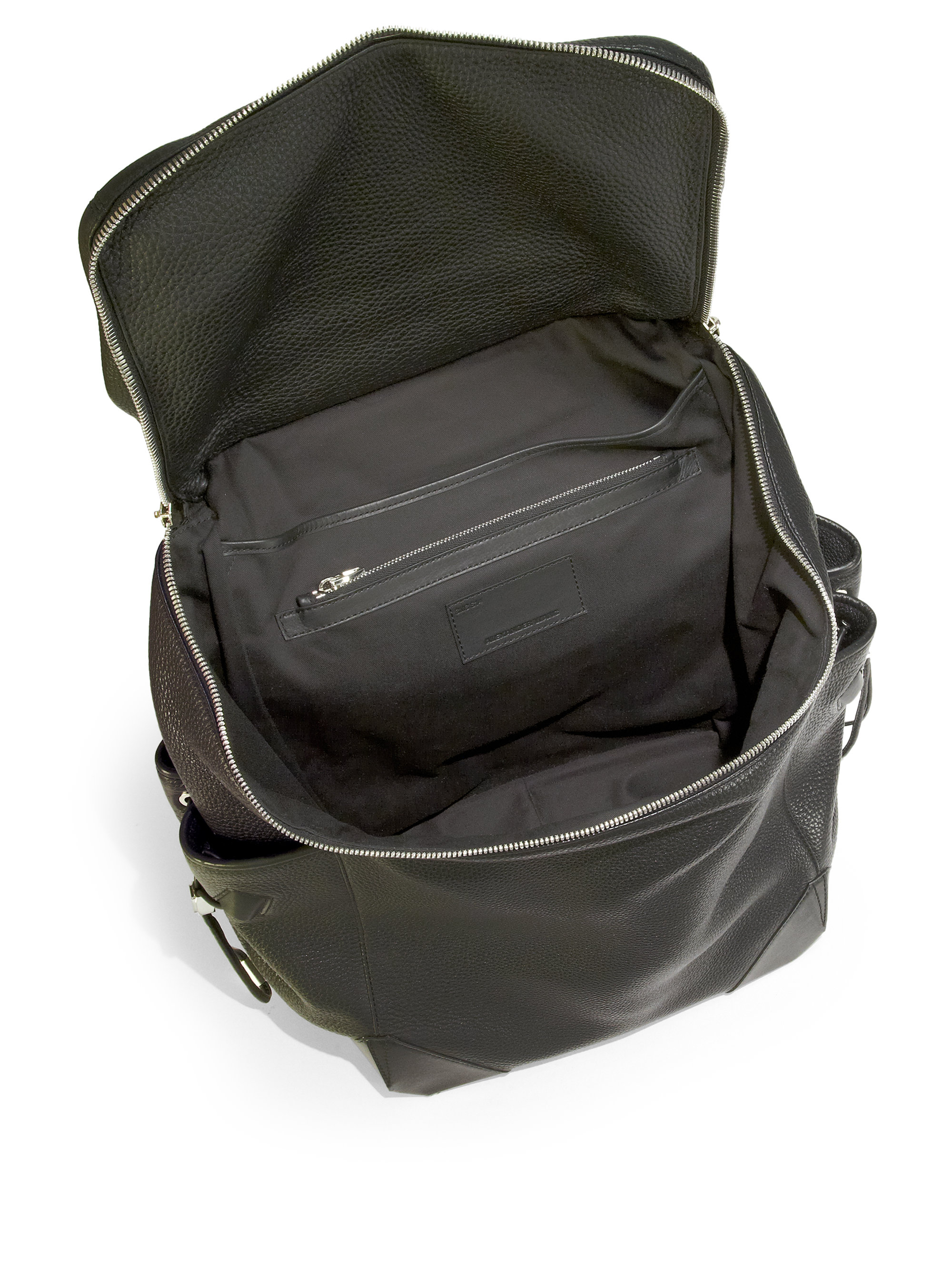Lyst Alexander Wang Wallie Pebbled Leather Backpack in Black for Men