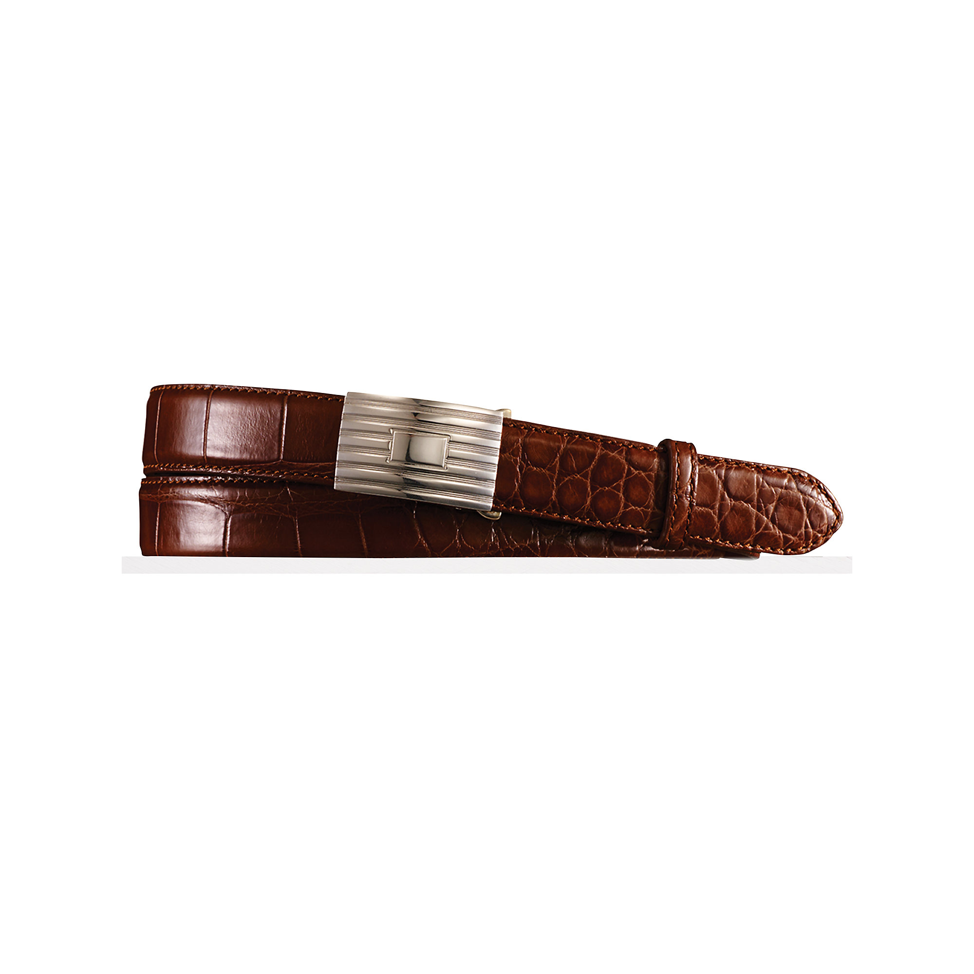 Ralph Lauren Alligator Engine-Buckle Belt in Dark Brown (Brown) | Lyst