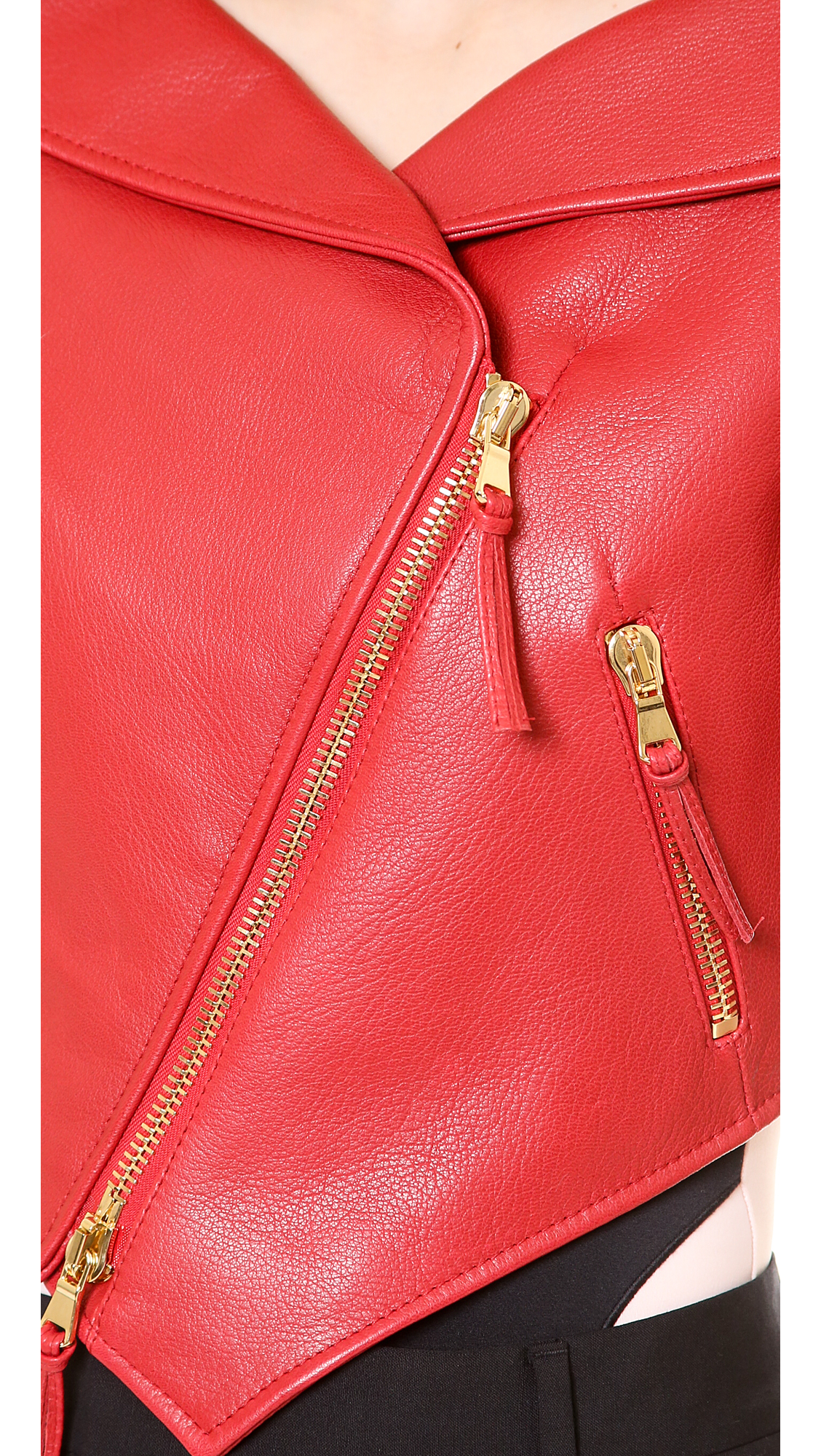 Moschino Leather Heart Shaped Jacket in Red Lyst