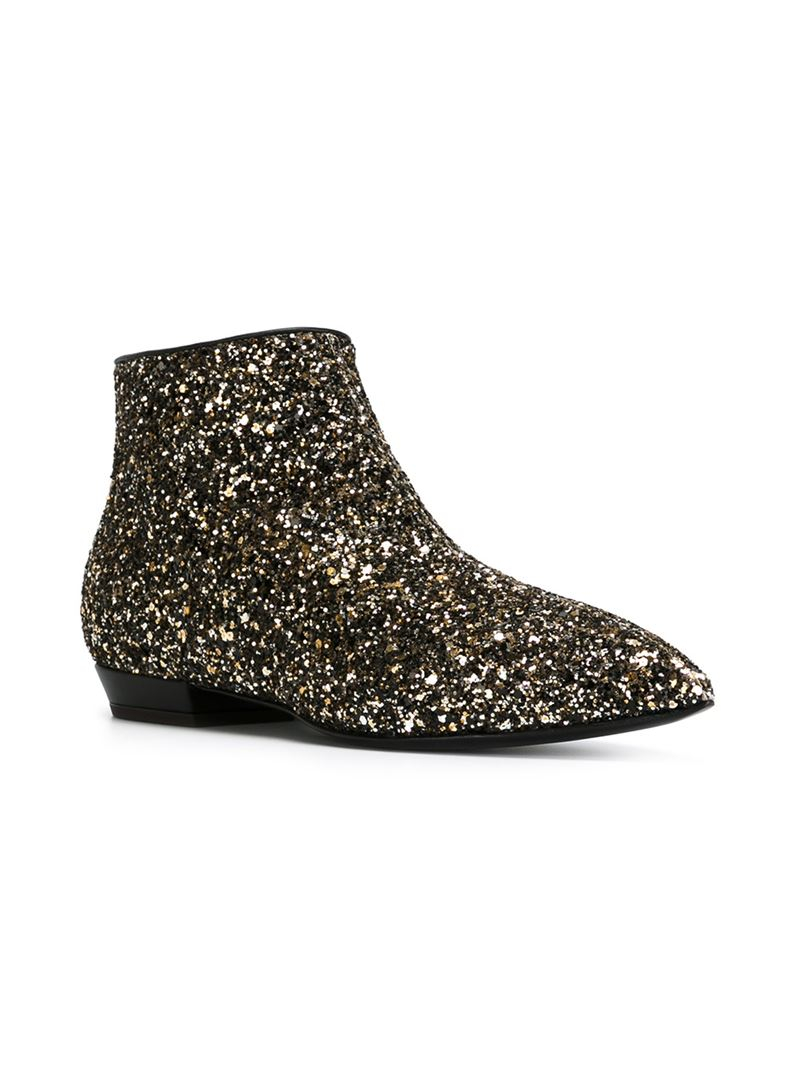 Giuseppe Zanotti Glitter Boots in Metallic Lyst