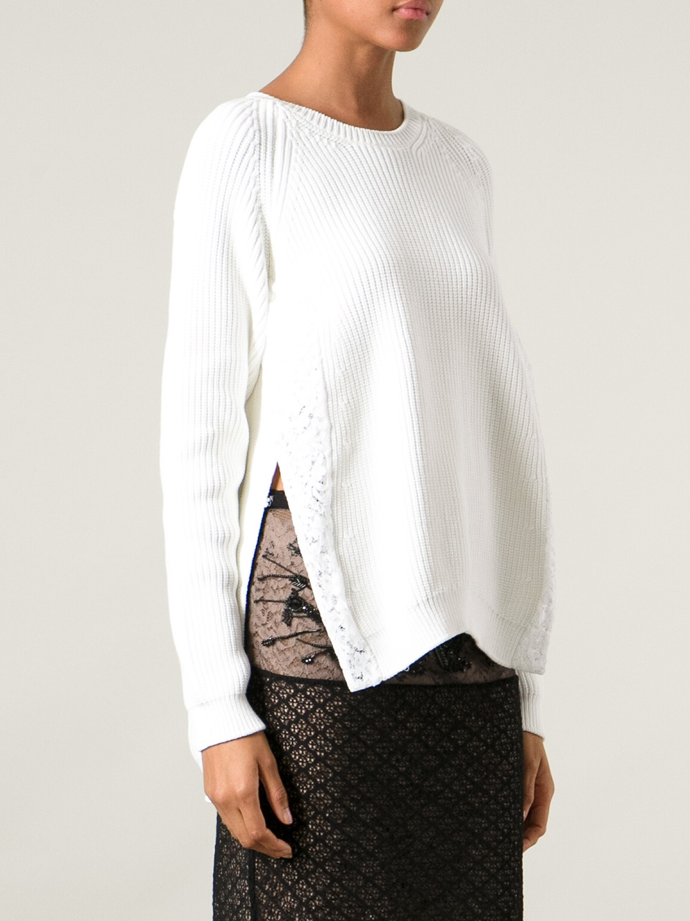 mom jeans with oversized sweater