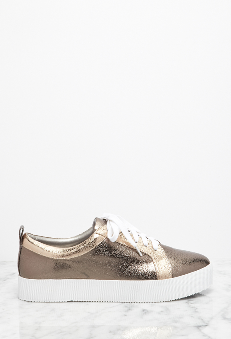 flatform sneakers lyst forever 21 metallic flatform sneakers in pink flatform sneakers lyst forever 21 metallic flatform sneakers in pink