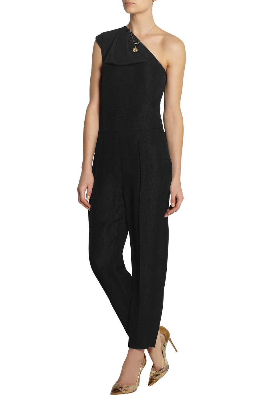 stella mccartney one shoulder jumpsuit