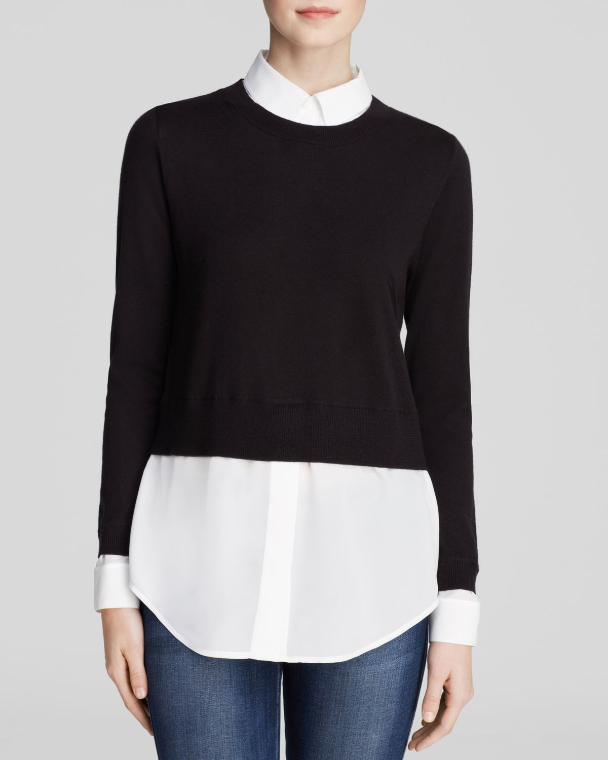 Dylan Gray Sweater Shirt Combo in Black - Lyst