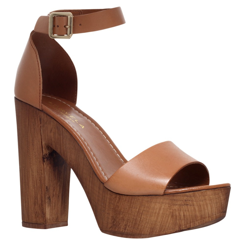brown platform heel sandals