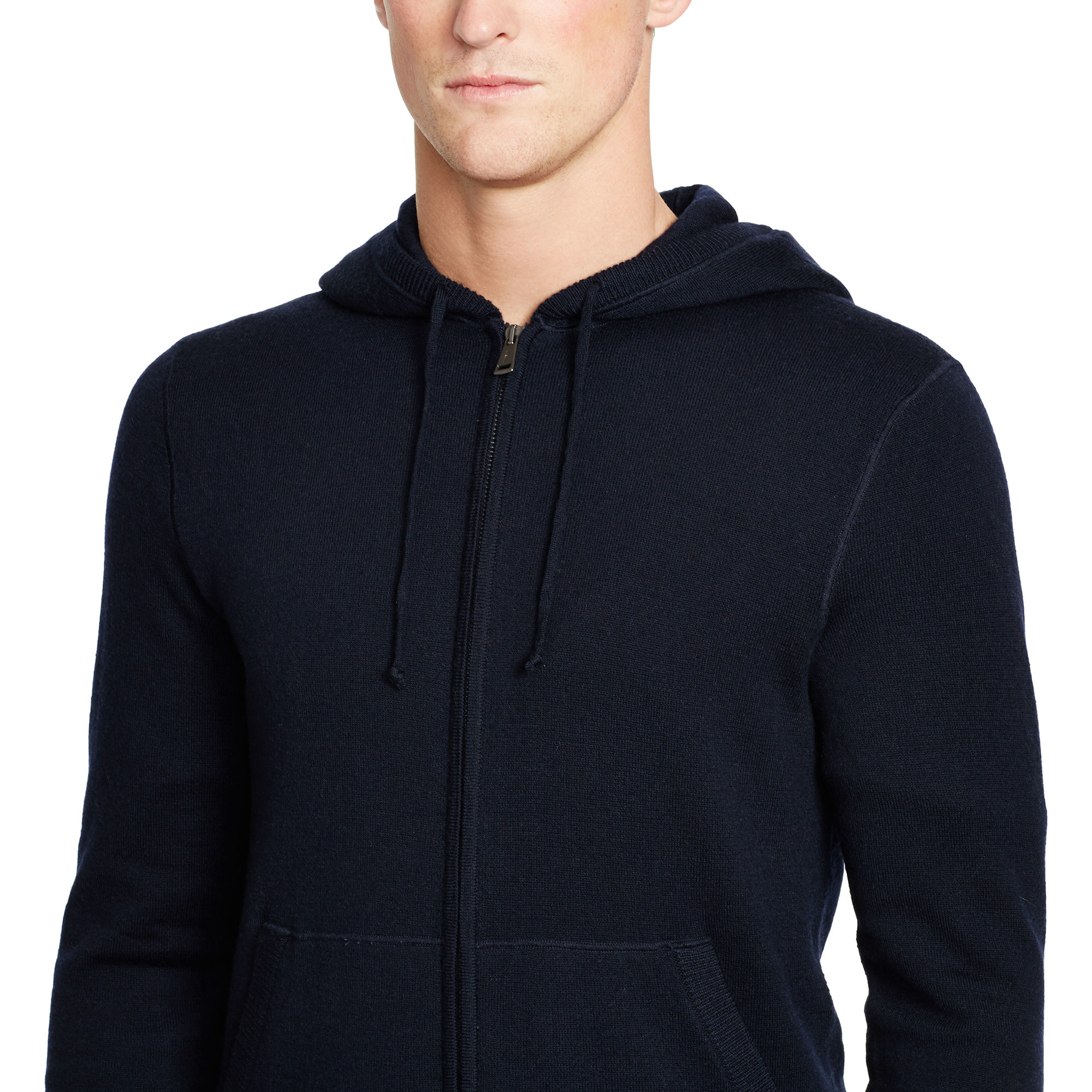 Polo Ralph Lauren Merino Wool Fullzip Hoodie in Blue for Men Lyst