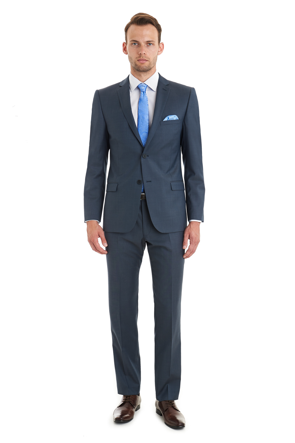 Ted baker Tailored Fit Steel Blue Suit in Blue for Men | Lyst