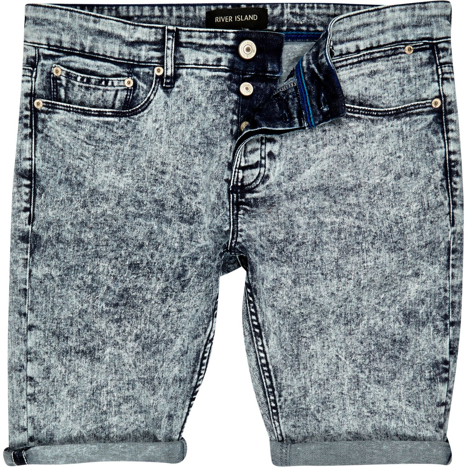 dark blue acid wash high wasted shorts dark blue acid wash high wasted shorts