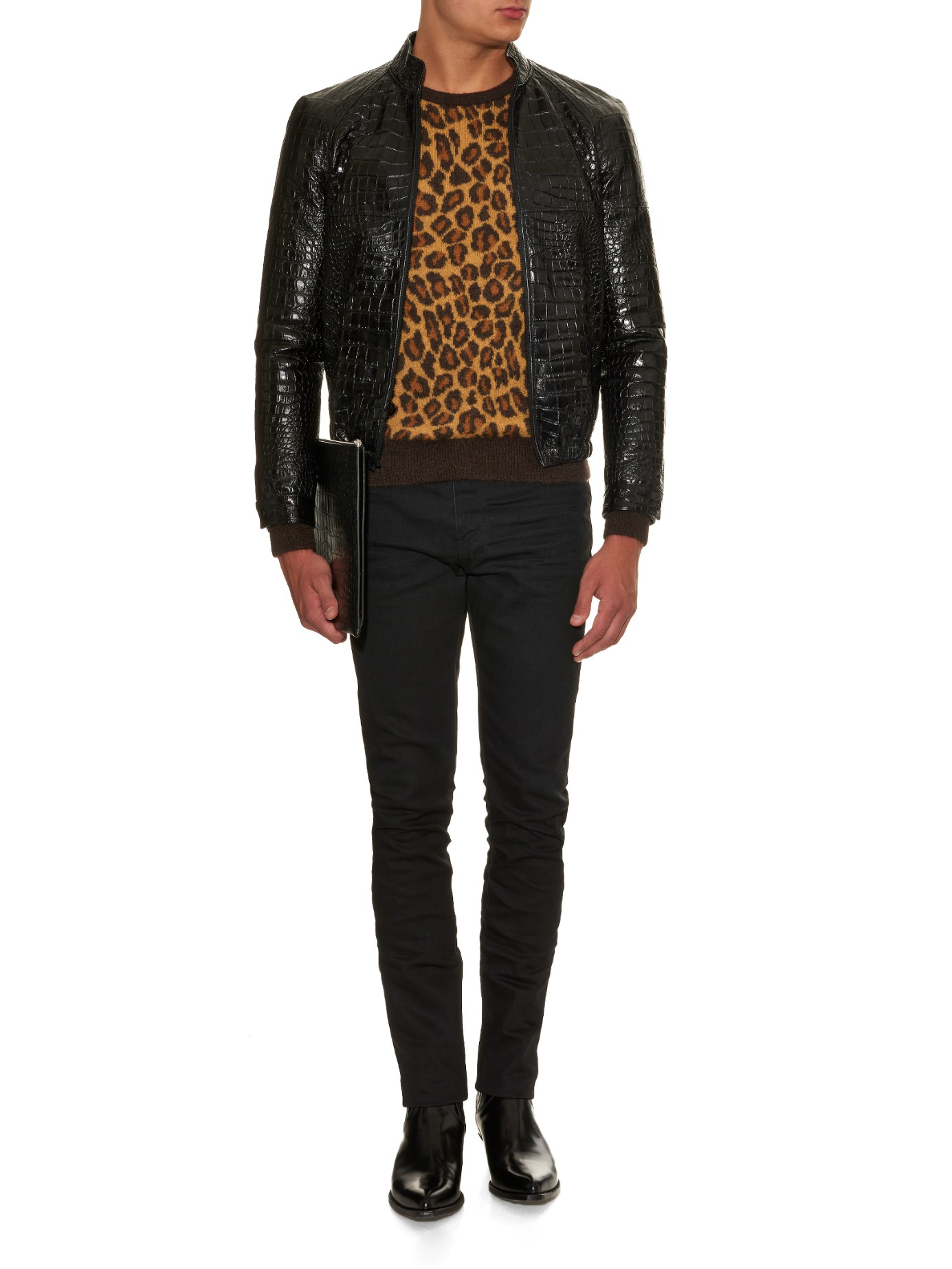 Saint laurent aviator clearance jacket